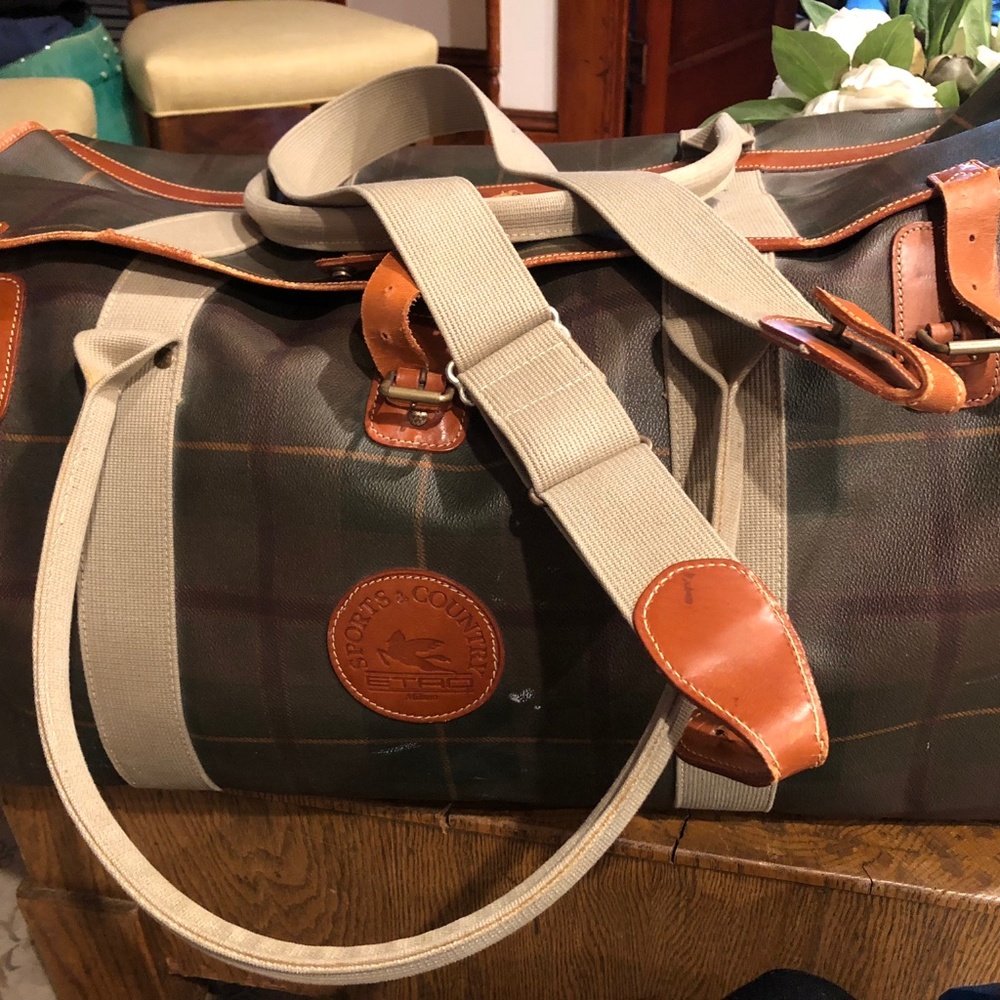 Elegant leather travel bag authentic”Etro”